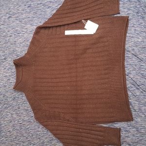 Ana a new approach, large brown turtleneck sweater